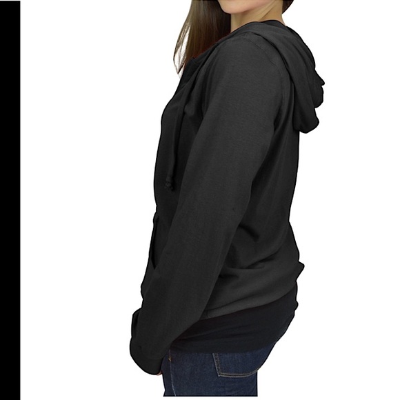 Vintage‎ Fashion Bug Black hoodie lightweight jacket - Picture 6 of 15